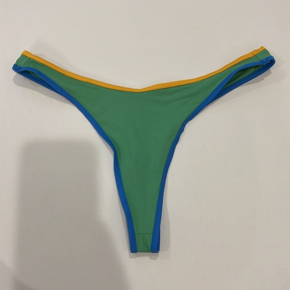 Stone Fox swim Eco Multi Moon High Cut Bikini Bottom size medium NWOT - Picture 3 of 6